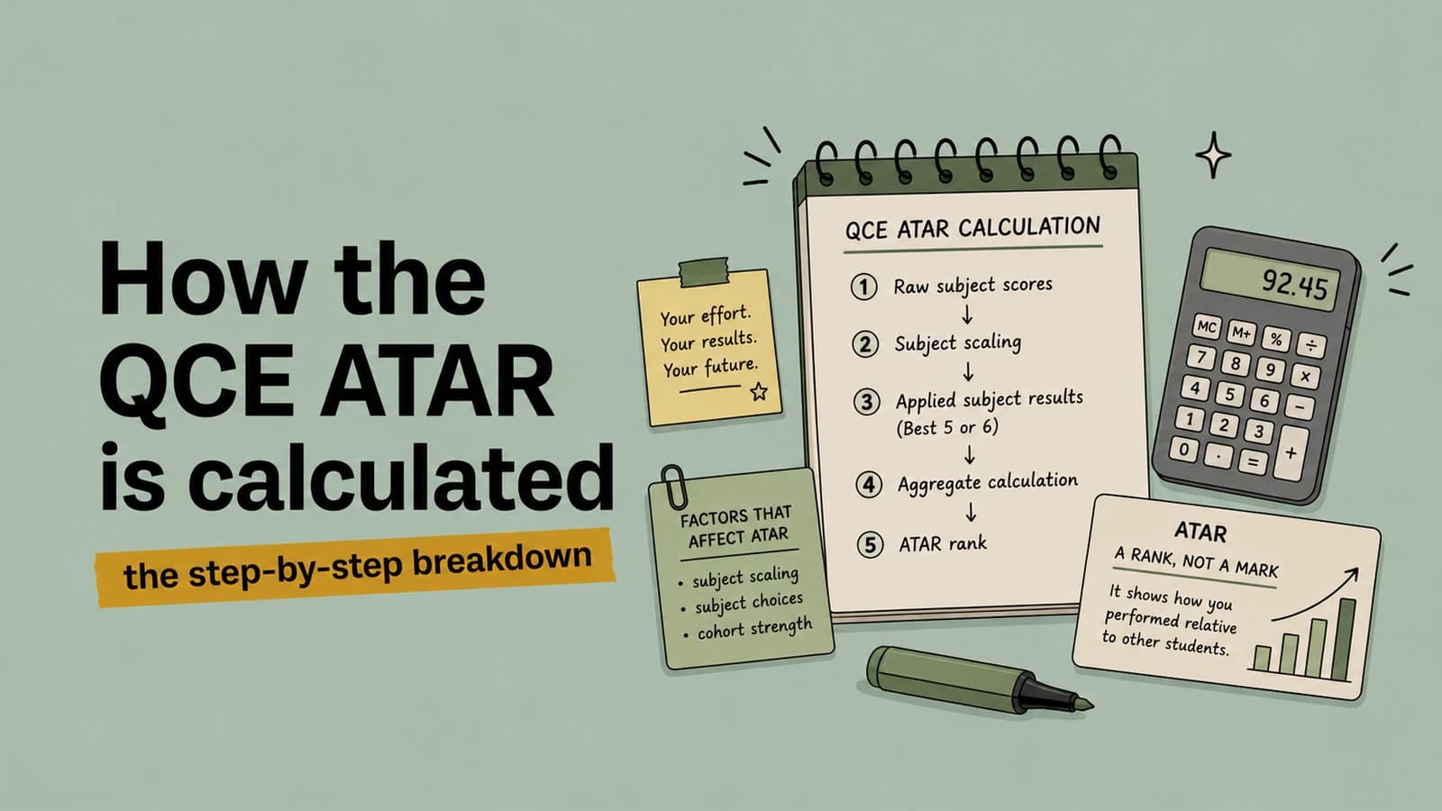 How the QCE ATAR is calculated